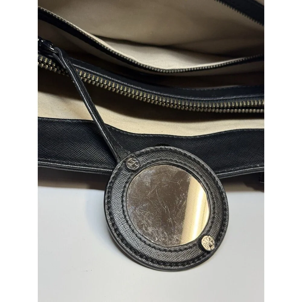 Tory Burch East West Robinson Tote Bag Black Saffiano Leather